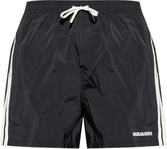Dsquared2 Zwemshorts met zijstrepen - Heren - Strandmode - Zwart - S - Badmode