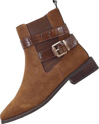 Generic save 5 percent off 4 items 2 pound items Womens Boots Winter Ankle Boots Chunky Heel Walking Boots Classic Side Zipper Black Boots Waterproof Wedge An