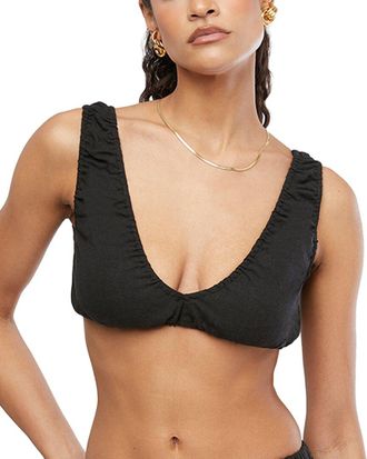 WeWoreWhat Bralette Linen-Blend Top