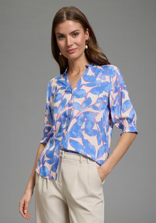 Laura Scott Druckbluse LAURA SCOTT, Damen, Gr. 34, rosa, Web, Obermaterial: 100% Viskose, bedruckt, Blusen Druckbluse, bedruckte Bluse, femininer Stil, leichtes W