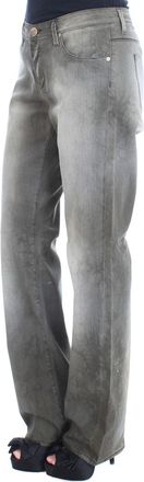 Ermanno Scervino Womens Gray Cotton Blend Loose Fit Boyfriend Jeans Clothing