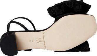Loeffler Randall Carmen Mid Heel Bow Sandals Black CARMEN-MO-BLACK Womens