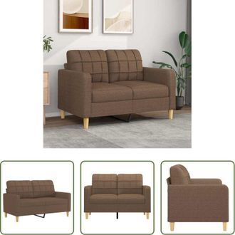 vidaXL Divano marrone - Divano a 2 Posti Marrone 120 cm in Tessuto