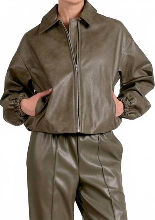 Elan Oakley Bomber Jacket In Pine