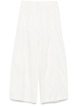 Low Classic wide-leg trousers - White