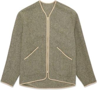 Fortela Herringbone Wool Jacket in Green at Nordstrom, Size Medium Eu