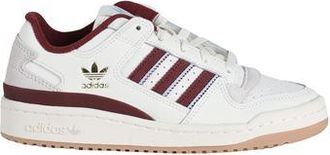 adidas Forum Low CL Trainers for Women in White and Burgundy Leather/Suede