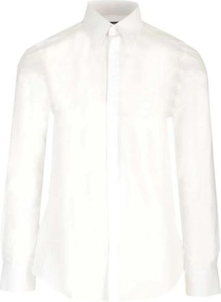 Dolce & Gabbana Overhemd met verborgen sluiting - Heren - Zakelijke Overhemden - Wit - L - Overhemden