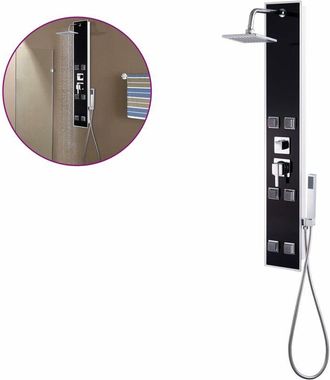 vidaXL Panel De Ducha De Vidrio 18x42,1x120 Cm Negro Vidaxl