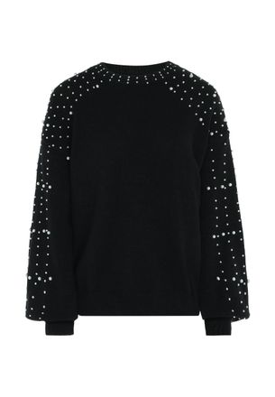 Faina trui met parels Dames zwart