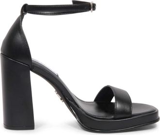 Steve Madden Dream-On Zwarte Sandaal - Dames - Sandalen met hakken - Zwart - 36 EU - Schoenen