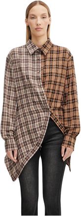 Andersson Bell Twist Check Shirt - Dames - Overhemden - Veelkleurig - S - Katoen - Overhemden