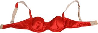 Dolce & Gabbana Red Silk Satin Underwire Bra Semi-Pad Womens Underwear