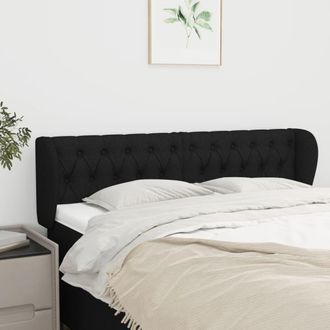 vidaXL Cabecero De Tela Negro 147x23x78/88 Cm Vidaxl
