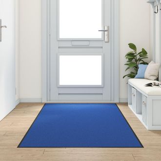 Berkfield Home Washable Blue Doormat 120x300 cm | Size: Medium
