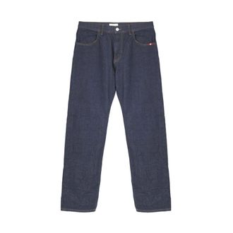 Amish Straight Jeans, male, Blue, Size: W34 James Selvedge Denim