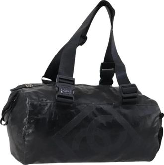 Chanel Pre-owned Weekend Bags, female, Black, Size: ONE SIZE Pre-owned Plastic Weekend Bag