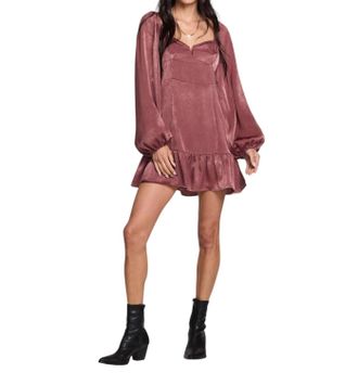 Saltwater Luxe Madox Mini Dress In Sangria