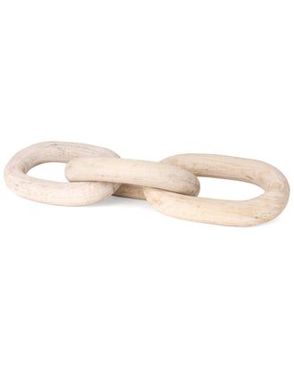 Mercana Tayla Large Blonde Wood Chain Link