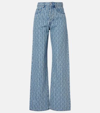 Dries Van Noten Printed wide-leg jeans