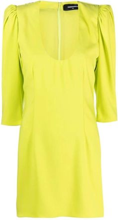 Dsquared2 Korte Jurk - Dames - Korte kleedjes - Geel - XS - Kleedjes