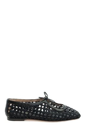 Andrea Gomez Amelia Raffia Ballet Flat in Black at Nordstrom, Size 37.5