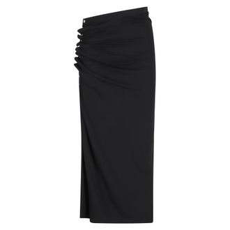 Paco Rabanne Draped Midi Skirt - - Skirts - Donna - Nero - XS