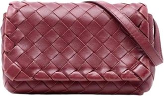 Bottega Veneta Pre-owned Cross Body Bags, female, Red, Size: ONE SIZE Pre-owned Leather Crossbody Bag