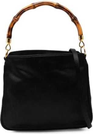 Gucci Pre-owned Handbags, female, Black, Size: ONE SIZE Pre-owned Vintage Fabric Handbag