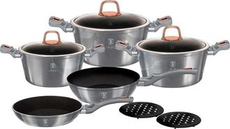 Berlinger Haus Berlinger-haus Moonlight Metallic Set Cacerolas Negro 10 Piezas