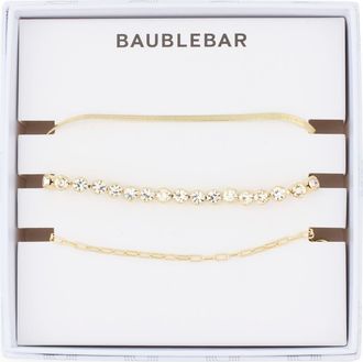 BaubleBar Set of 3 The Gold Standard Bracelets at Nordstrom Rack