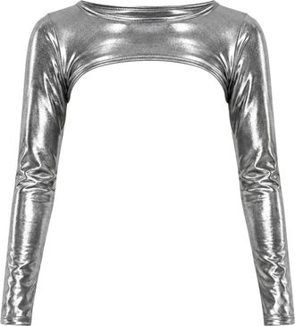 Dolce & Gabbana Giacca Corta Monopetto con Decorazione di Paillettes - - Tops - Donna - Grigio - S