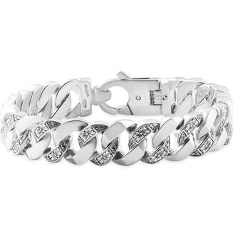 Pompeii3 Mens Designed 14k Gold (115gram) or Platinum (186gram) 14.5mm Bracelet 8.75