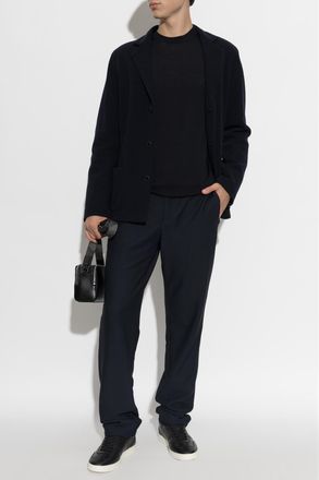 Giorgio Armani Wool Blazer, Mens, Navy Blue