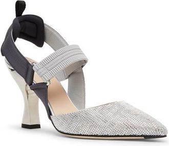 Fendi Colibri Crystal Embellished Pointed Toe Pump at Nordstrom, Size 11.5Us