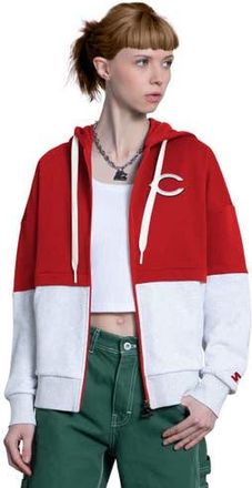 Starter Womens Starter Red/Heather Gray Cincinnati Reds Wishbone Full-Zip Hoodie at Nordstrom, Size Medium