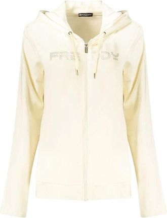 Freddy Katoenen Sweatshirt - Dames - Vesten met rits - Wit - L - Katoen - Hoodies & sweatvesten