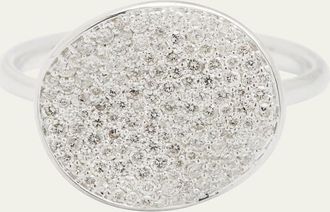 Ippolita Medium Flower Disc Ring in Sterling Silver with Diamonds