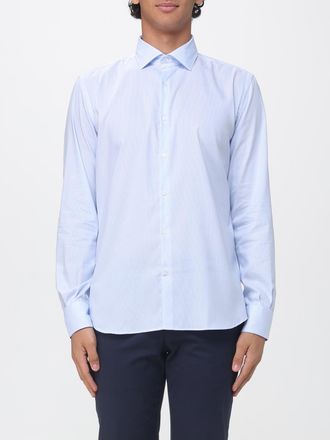 Brooksfield Camicia a righe in cotone strutturato con collo francese