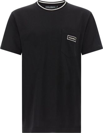 Dolce & Gabbana Black Logo Crew Neck T-Shirt