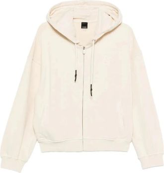 Pinko Hoodie met rits - Dames - Vesten met rits - Beige - S - Hoodies & sweatvesten