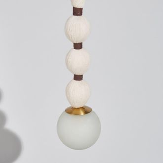 Maisons du monde L&aacute;mpara de techo de cuerdas trenzadas crema y marr&oacute;n