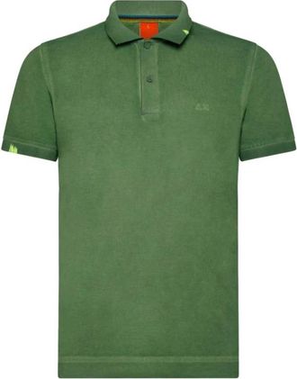 Sun 68 Polo Special Dye Beach - Heren - Polos - Groen - M - Katoen - Tops