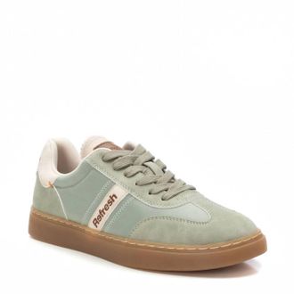 Xti Womens Refresh Lace Sneakers In Kakhi