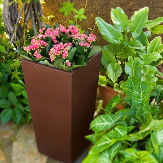 OEM Melisa 30 Macetero Cuadrado Y Alto De Interior Y Exterior Para Plantas Y Flores Muy Resistente Al Paso Del Tiempo. Hecho De Polietileno En Espa&ntilde;a - Br