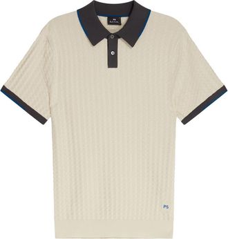 Paul Smith Tipped Organic Cotton Polo Sweater in Parchment at Nordstrom, Size Xx-Large