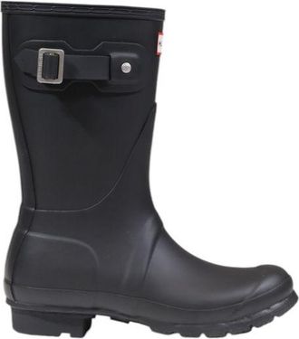 Hunter Black Recycled Polyester Ankle Womens Boots