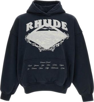 Rhude Dakar Convoy Hoodie - Heren - Hoodies - Zwart - L - Katoen - Hoodies & sweatvesten