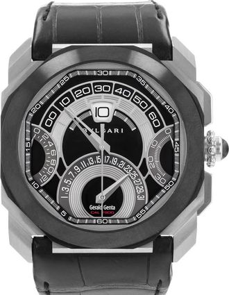 Bulgari Pre-owned Bvlgari Octo Automatic Black Dial Mens Watch BGO45BSCLDCHQR