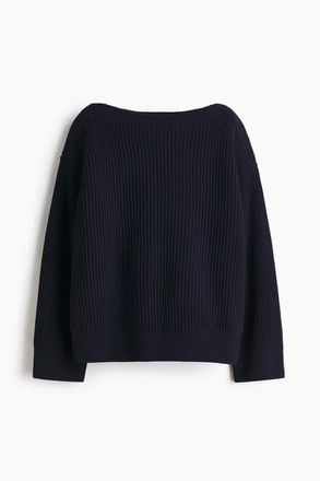 H&M Oversized Wool-blend Jumper in Navy Blue at Nordstrom, Size X-Small